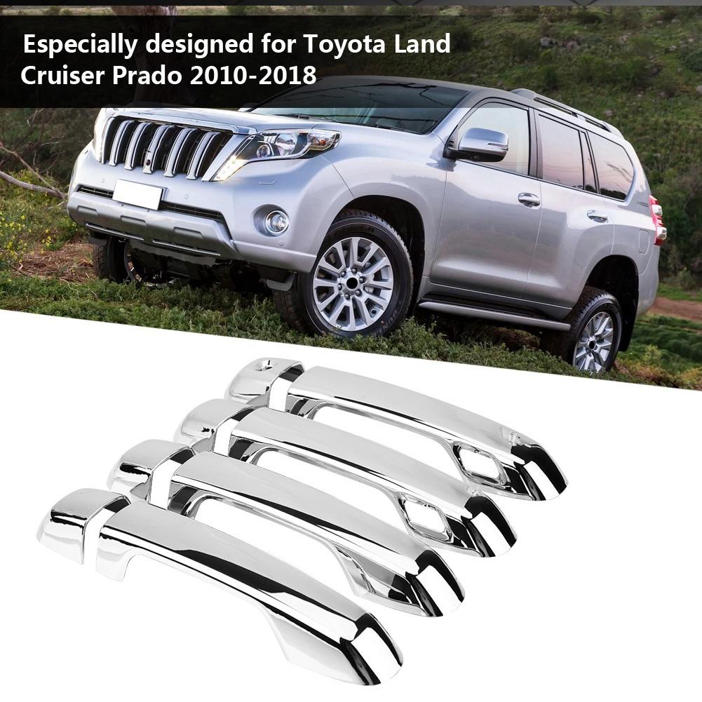 8 Pcs Car Chromium Electroplating Door Handle Cover Trim for Toyota Land Cruiser Prado 10 18