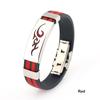 Мужская мода регулируемые браслеты из нержавеющей стали силикона с пламенем пряжка манжета браслеты рождественские подарки