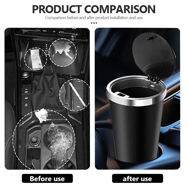 Universal Car Garbage Bin Cup Holder Rubbish Storage Trash Can For BMW M 1 3 4 5 6 7 Series X1 X3 X4 X5 G20 G38 F48 E36 E39 UNYDV1