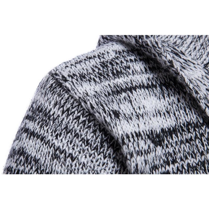 Мужской кардиган с капюшоном, толстый свитер, зимний новый свитер, чтобы носить теплое повседневное пальто, тонкое удобное модное черное пальто