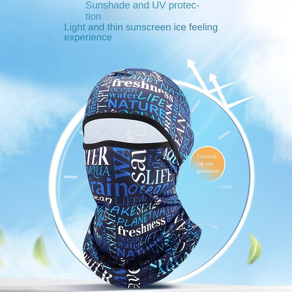 Cooling Neck Cycling Balaclava Sun Protection Face Cover Summer Full Face Cap  Sport