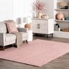 Pink Jute Braided Area Rug
