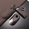 Leather for Mercedes Benz 2022 C S Class W206 W223 S350 C260 C300 S400 S450 S500 Smart Remote Car Key Case Cover Holder Keychain