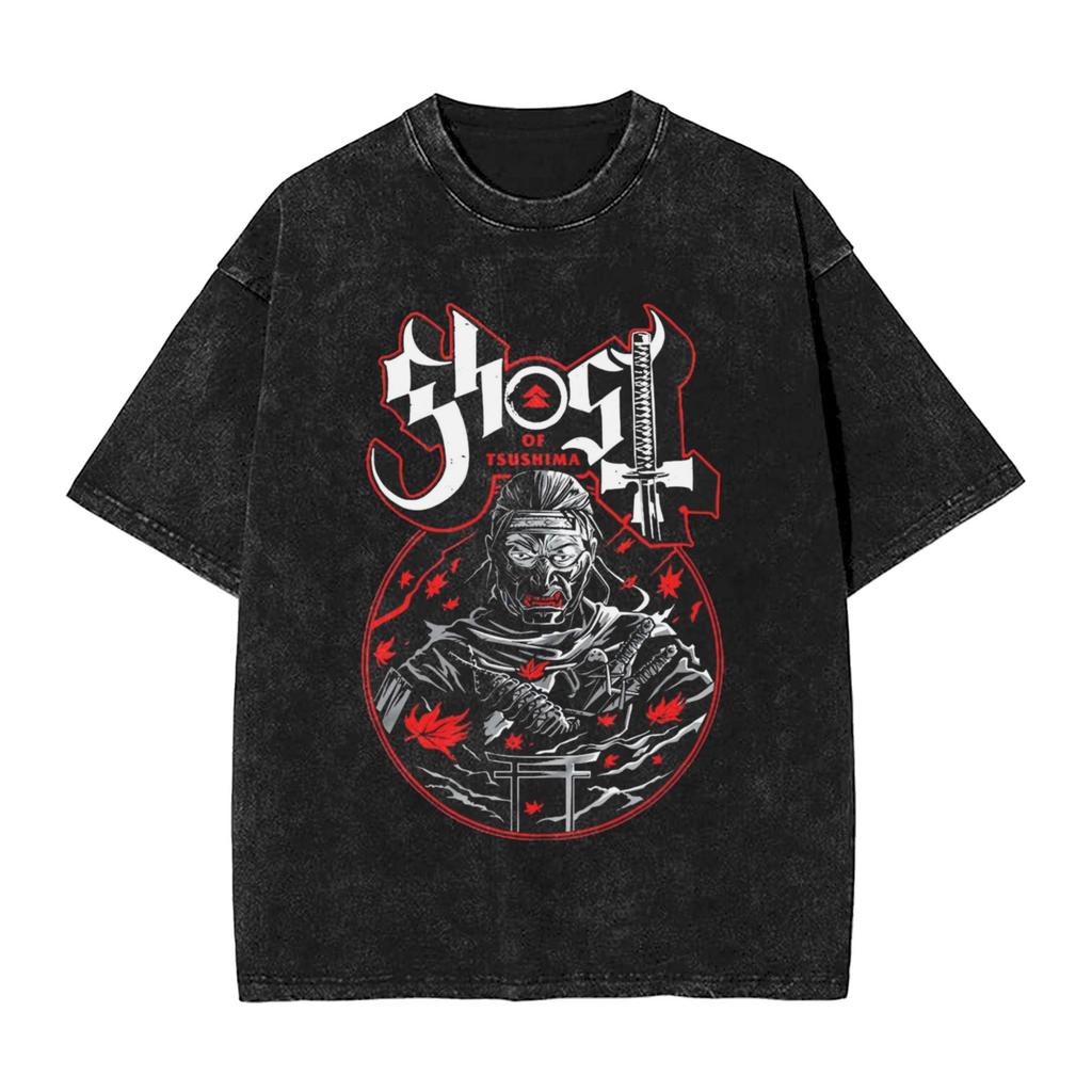 Retro Style Scarious Ghost Band T-Shirt Harajuku T Shirts Short Sleeves Tops Summer Cotton O Neck Oversized Clothes