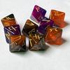 3pcs/set Rune Dice 8-sided/12-sided Colored Polyhedral Dice Constellation Mysterious Erudite Luck Dice for Party Playing Cards Board Game