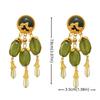 Translucent Resin Earrings Exquisite Vintage Earrings Swaying Green Drop Earrings  Party