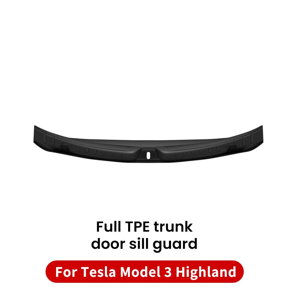 YZ для Tesla New Model 3 Highland 2025 Защитная накладка на багажник TPE Коврик против царапин Накладка на порог багажника Защитная крышка на порог