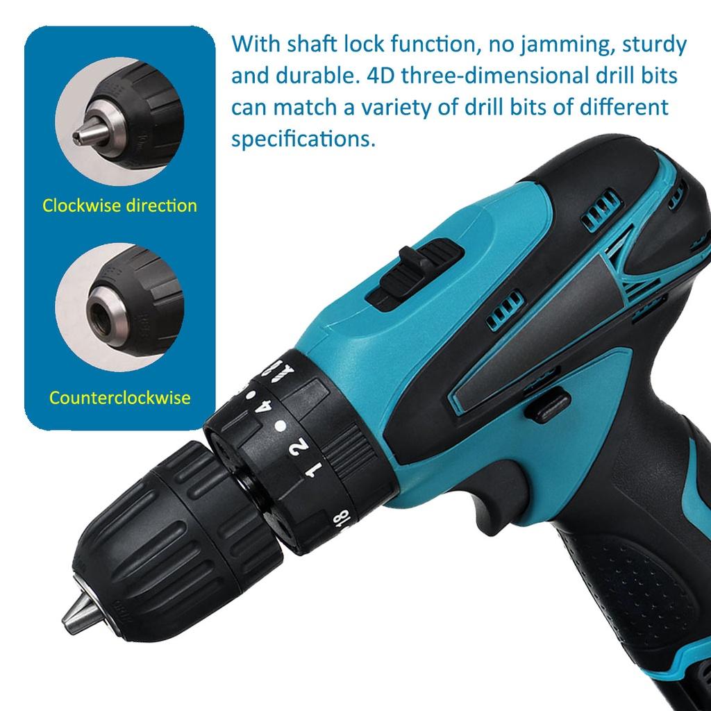 Бесщеточная электрическая отвертка DC 12V 1/4 дюйма + Электродрель Аккумуляторные литий-ионные электроинструменты с кейсом