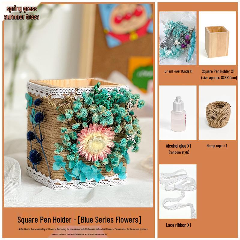 Набор для изготовления подставки для ручек из стабилизированных цветов своими руками - Мероприятие для родителей и детей на Праздник середины осени или Тимбилдинг