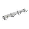 Heavy Duty Stainless Steel Wall Hook Set 4 Double Hooks Hanger Space Saving Storage For Home Office Entryway