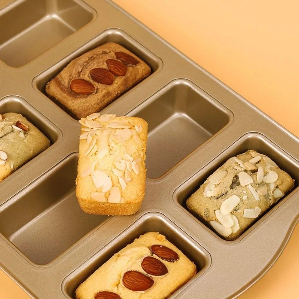Large Capacity Mini Bread Baking Mold 8-Cavity Carbon Steel Cake Mold Muffin Dessert Tray Bakeware