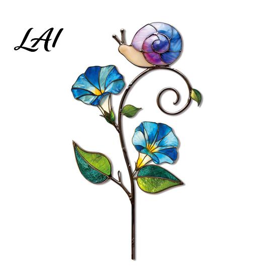 Backyard Plant Decor Colorful Planter Insert Stake Double-Sided Flower Pot Metal Inserts Insect Animal Stake for Pots Bed Decoration Outdoor