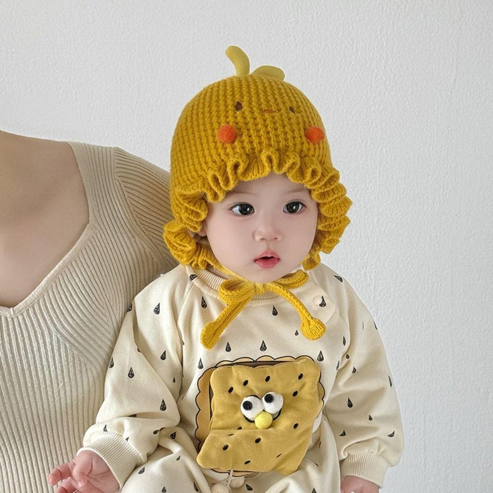 Knitted Fabric Baby Hat Thick Warm Knitted Cap Soft Touch Kids Beanie Kid