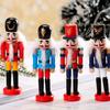 6pcs/set Colorful Nutcracker Puppet Painted Nutcracker Doll  Christmas Ornaments