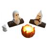 Halloween Ghost Candles Bonfire Party Resin Statue Ornaments Cute Decoration Ghost Outdoor Indoor Home Holiday Party Accessories