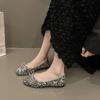 Shoes for Women 2024 Basic Women's Flats Hot Sale Dress Flats Women Bow Tie Bling Square Toe Slip On Soft Bottom Shoes Female
