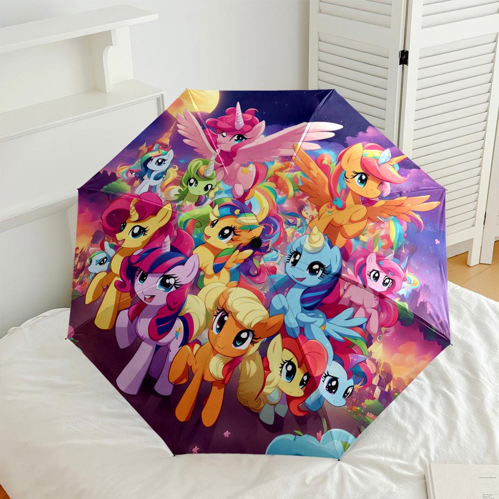 Magical Friendship Gala Automatic Umbrella Folding Umbrella with 8 Ribs Sturdy Construction Travel Essential Elegant Umbrella Wedding Party Gift