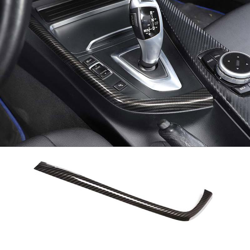 Для BMW 3 4 Серии F30 F31 F32 F33 F34 F35 F36 F80 2013-19 Накладки на рычаг переключения передач L-образной формы из настоящего углеродного волокна Автоаксессуары