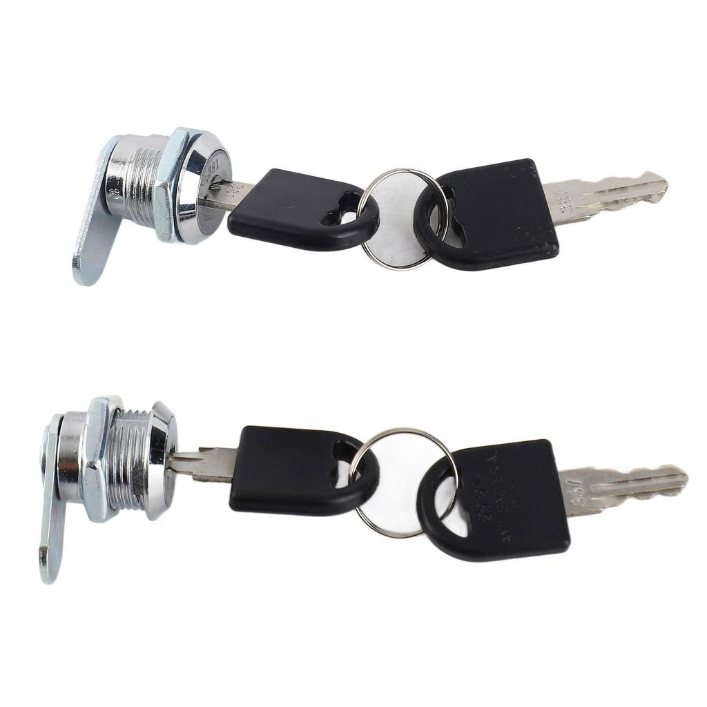 2pcs Cylinder Cam Locks Anti?Corrosion Secure Hardware with 4 Keys for Tool Box Drawer