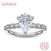 Lindon Classic 925 Sterling Silver Zircon Ring Ladies Jewelry Wedding Promise Party Gift