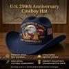 Commemorative Cowboy Hat For 250 Anniversary Durable Cotton Adjustable Design Outdoor Use