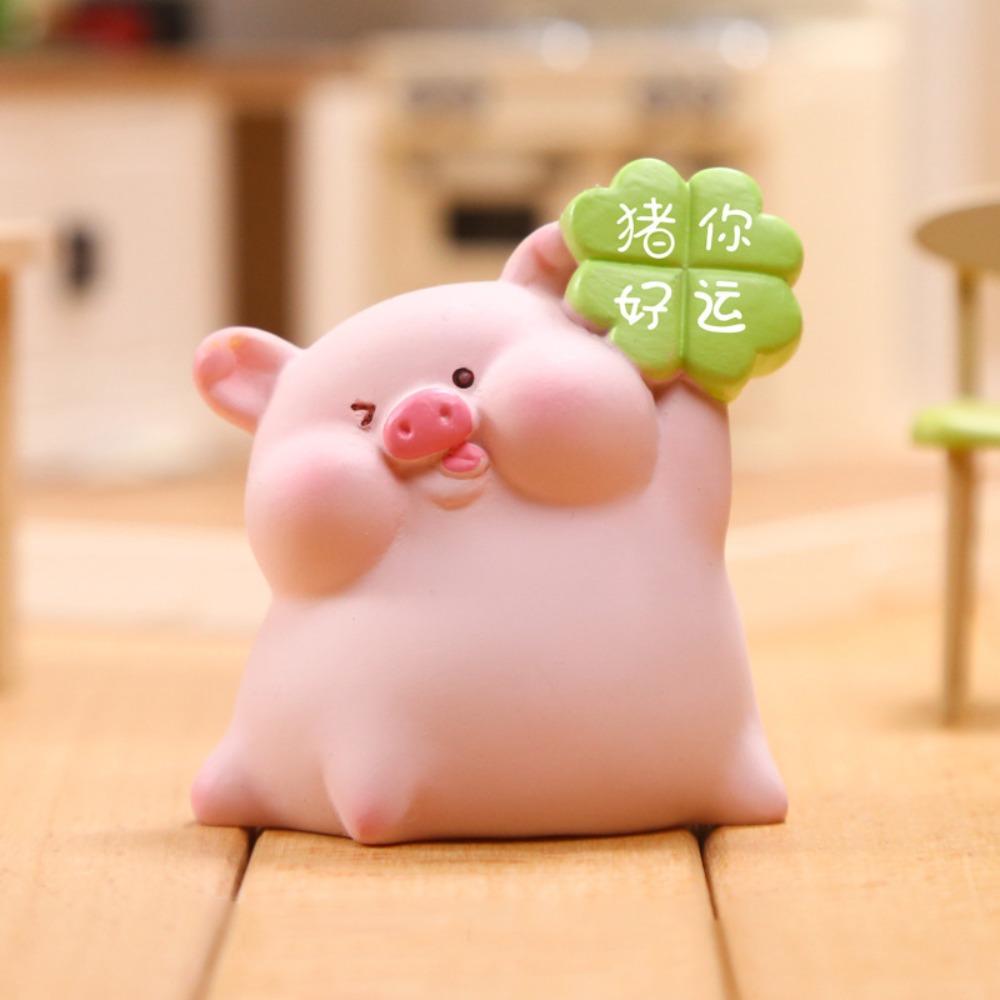 Милые миниатюрные фигурки свинок из смолы, розовые, сделай сам, кукла-свинка, мультяшное украшение в виде свиньи, поделки, детские игрушки