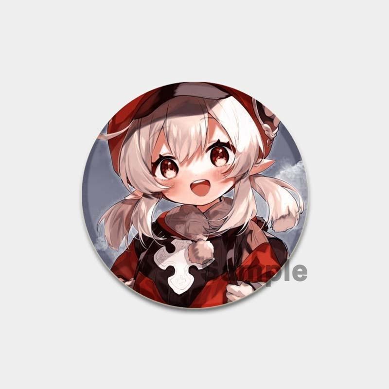 58 мм Genshin Impact, мягкая кнопка на лацкане, креативный забавный значок на воротнике, мультяшная фигурка, броши, одежда, ювелирные аксессуары, милые подарки