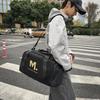 Colorblock Fitness Bag Large Capacity Printed Lightweight Dry and Wet Separate Luggage Bag with Shoes Warehouse Shoulder Crossbody Travel Bag