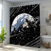 1 шт. для galaxy Занавеска для душа с космическим пейзажем, узором Земли, креативным дизайном звездного неба, декор для ванной комнаты, полиэстеровая ткань, включает