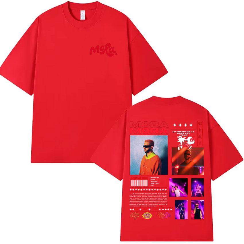 Singer Mora New Album Fashion Graphic T Shirt Mens Women Punk Casual Hip Hop Tshirts Summer Aesthetic Oversized Comfort Tshirt
