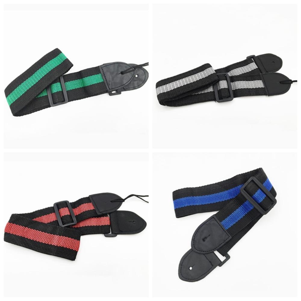 Nylon Bass Ukulele Belt Stripe Personality Guitar Straps Folk Electric Guitar Strap Ukulele