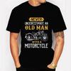 Never Underestimate An Old Man with A Motorcycle Graphic Tshirt Funny Tshirt Fashion Harajuku T-shirt Oversize Men Brand T-shirt