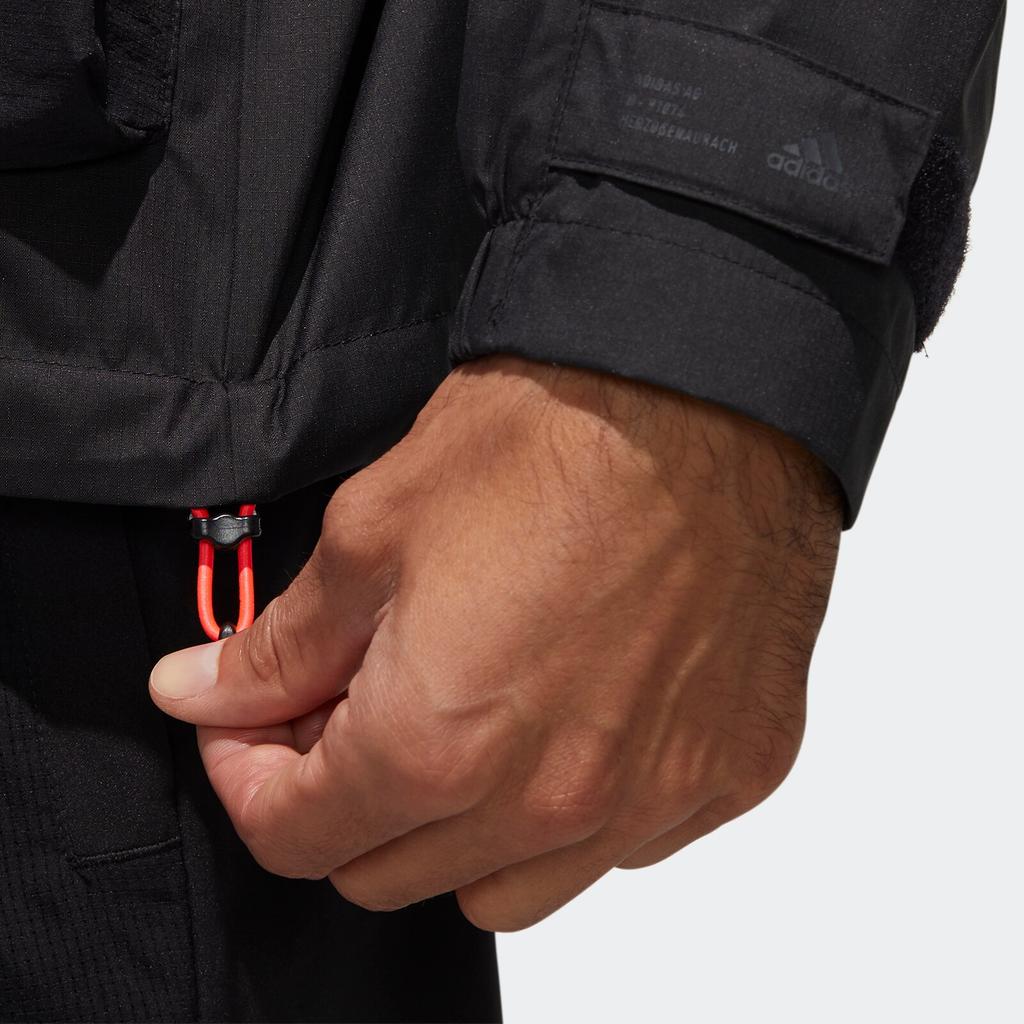 Adidas Multi-Pocket Sports Hooded Windbreaker Jacket Men Outerwear Black GF4019