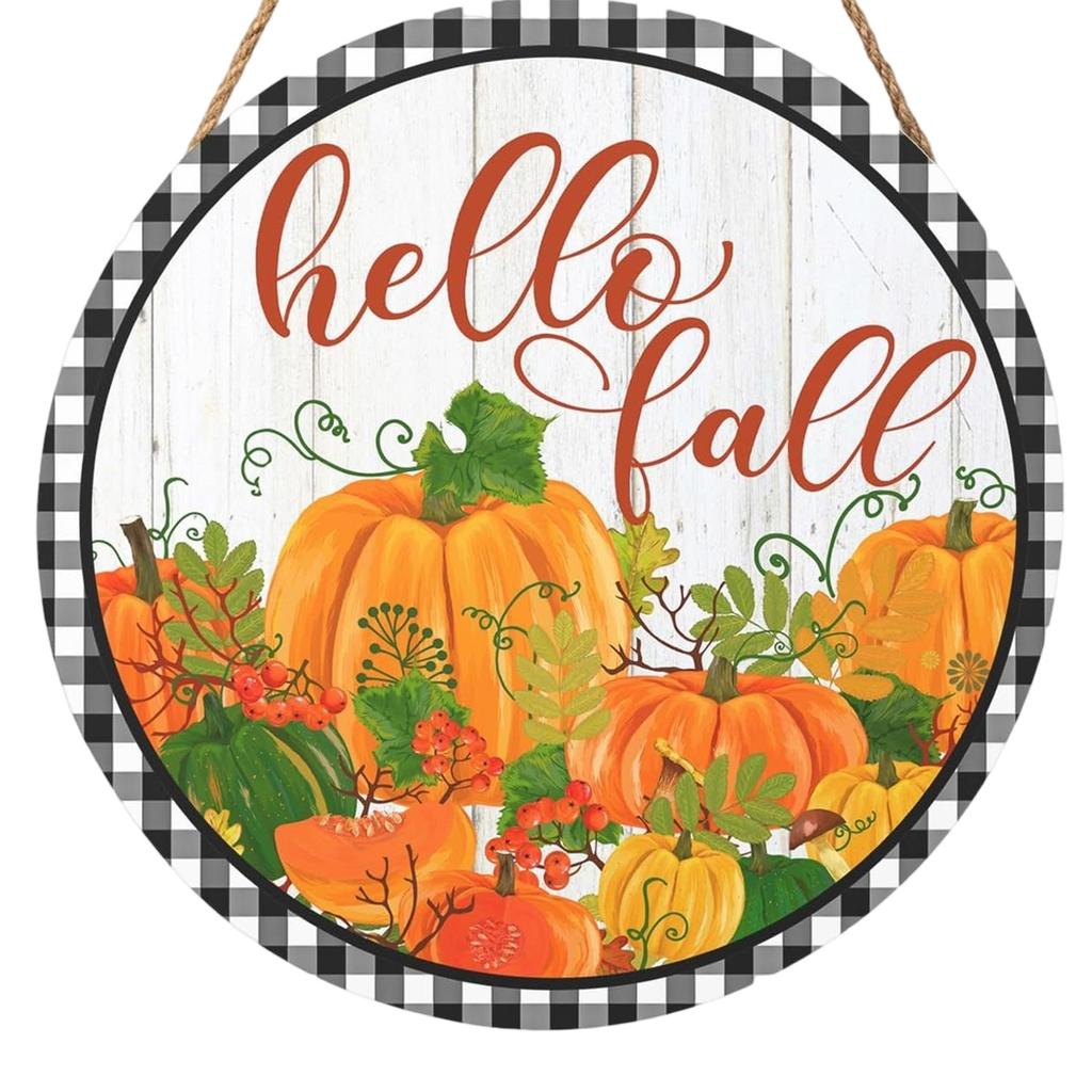 Pumpkin Wooden Welcome Door Hanging, Home Window Wall Decoration