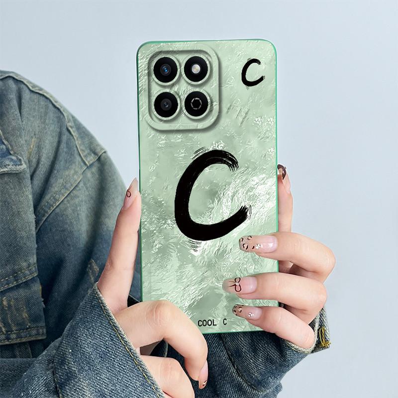 For Huawei Honor X7C Capa Play 60 Plus Funda 200 Smart Soft Silicone Phone Case HonorX7c Protective Letter Pattern Printed Cover