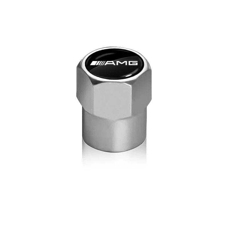 4Pcs Car Valve Stem Caps Cover Waterproof Car Accessories Stickers For Mercedes Benz AMG W204 W213 W205 W211 W212 W176 VL1