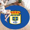 Круглый ковер Real Madrid CF, Ковер для гостиной, спальни, дивана, игровой комнаты, Декор, Нескользящий коврик для пола