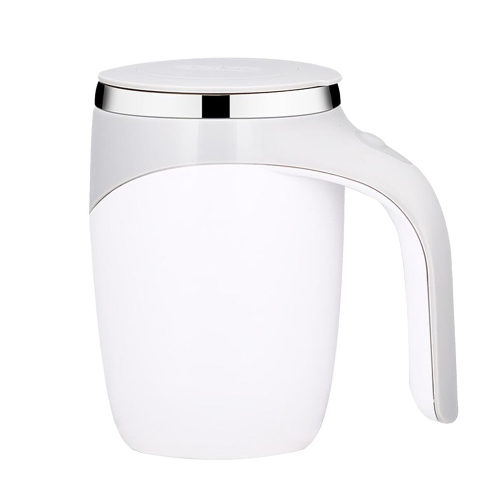 380mL Self Stirring Mug with Lid Automatic Magnetic Stirring Coffee Cup Electric Stainless Steel