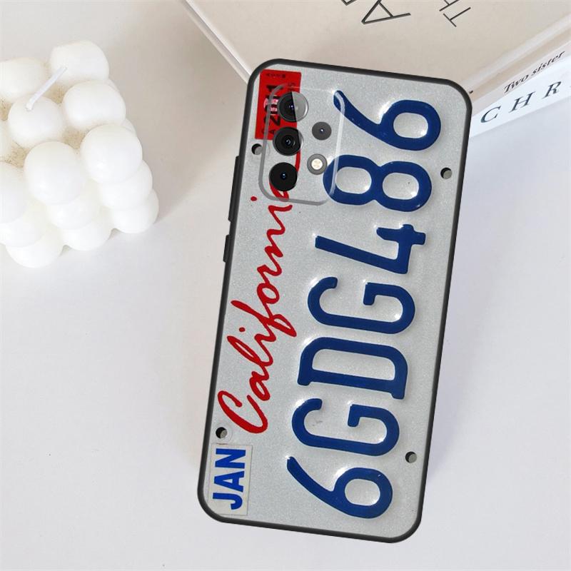 PLATE LICENSE CALIFORNIA For Samsung Galaxy A22 A32 A52 A54 A14 A16 A26 A36 A56 A55 A35 A05 A06 A15 A53 A33 A13 Case