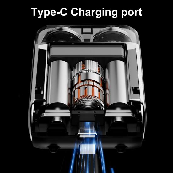 Мужская электробритва IPX7 Водонепроницаемая мини-бритва карманного размера с зарядкой от USB, беспроводная роторная бритва с высокоскоростным мотором и светодиодным дисплеем, портативная бритва