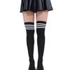 1 Pair Fashion Thigh High Socks Over Knee High Socks For Women Girls Striped Cotton Long Stockings