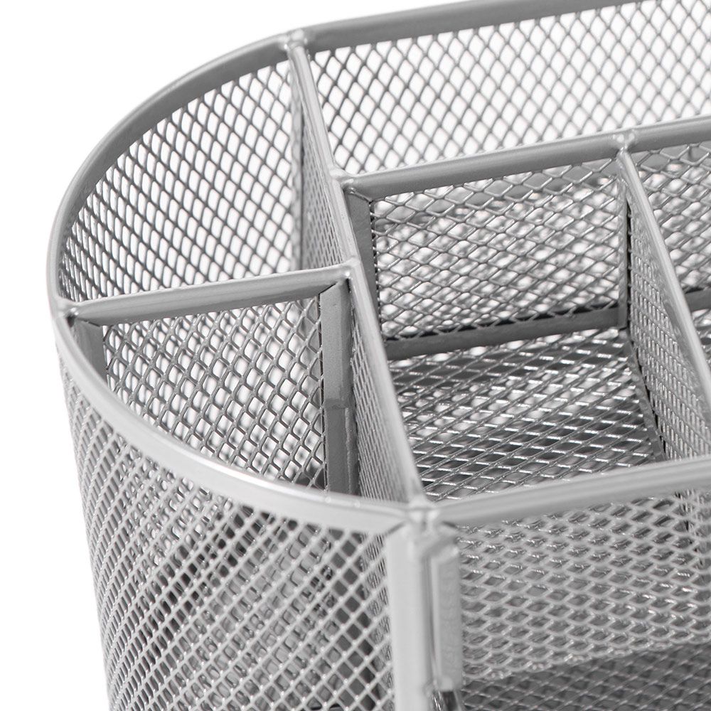 Iron Nine Storage Pen Holder Black Metal Mesh Stationery Organizer Large Capacity Space Saving Desk Organizer Desktop Sundries