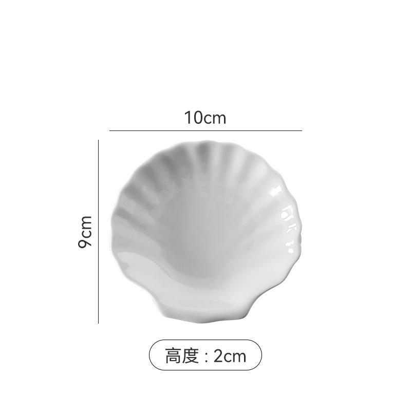Белая керамическая ракушка Тарелка Настольный поднос для хранения ювелирных изделий Десертная тарелка Салатная тарелка Тарелки для суши Демонстрационные тарелки для молекулярной кухни