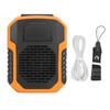 Mini Waist Fan with Lanyard USB Charging 6000mah DC 5.0V 2.0A 3 Speed Wearable Body Clip Fan for
