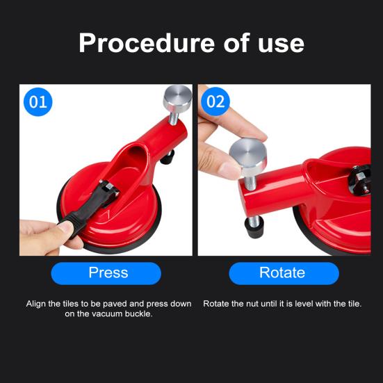 Wall Tile Leveler with Thickened Steel Plate Super Suction Power Easy To Use Suction