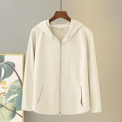 Женская толстовка с капюшоном больших размеров на весну-осень, свободная, повседневная, оверсайз, с длинным рукавом, на молнии, куртки, топы