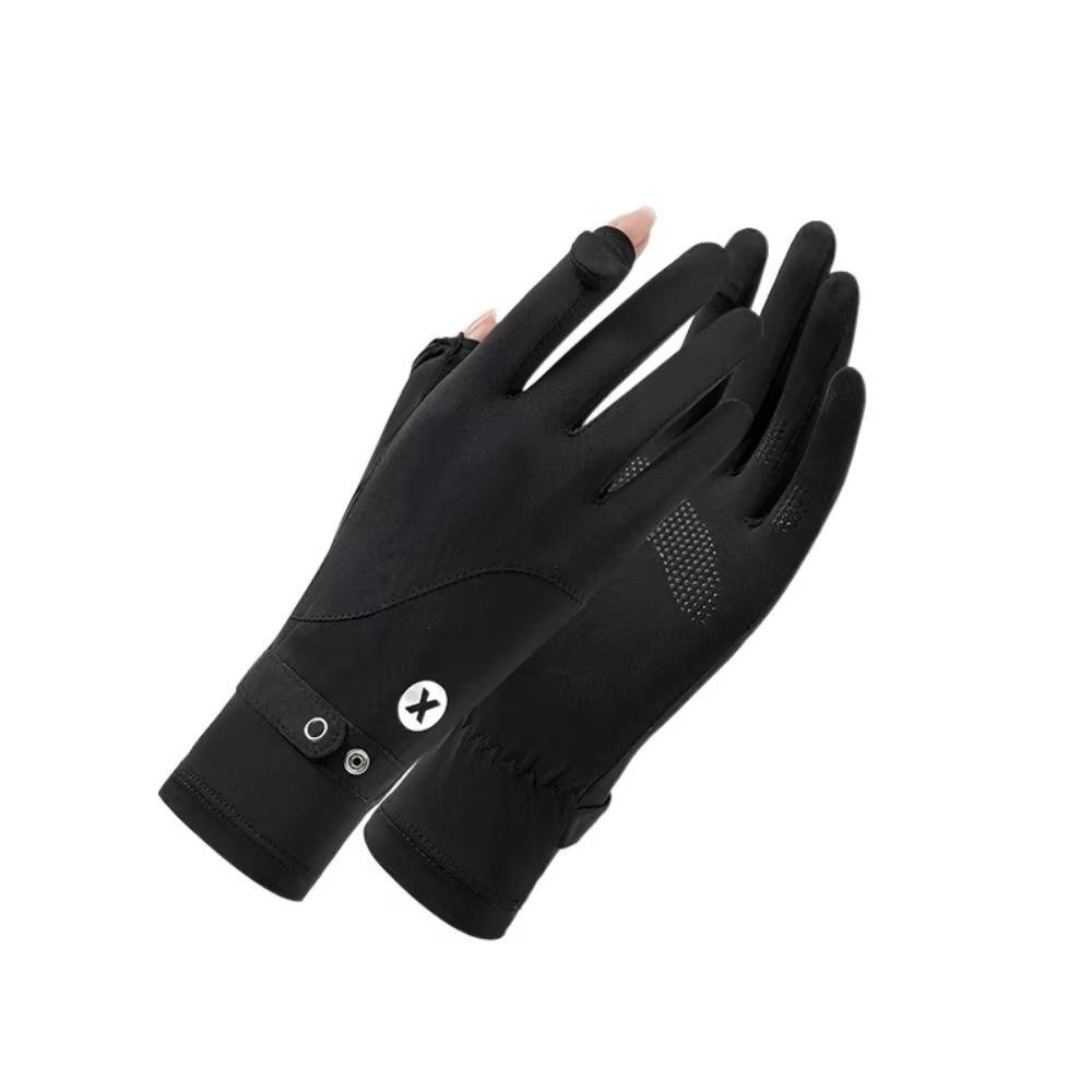 Anti-UV Sun Protection Riding Gloves Ice Silk Summer Driving Mittens Women Sunscreen Gloves Ladies