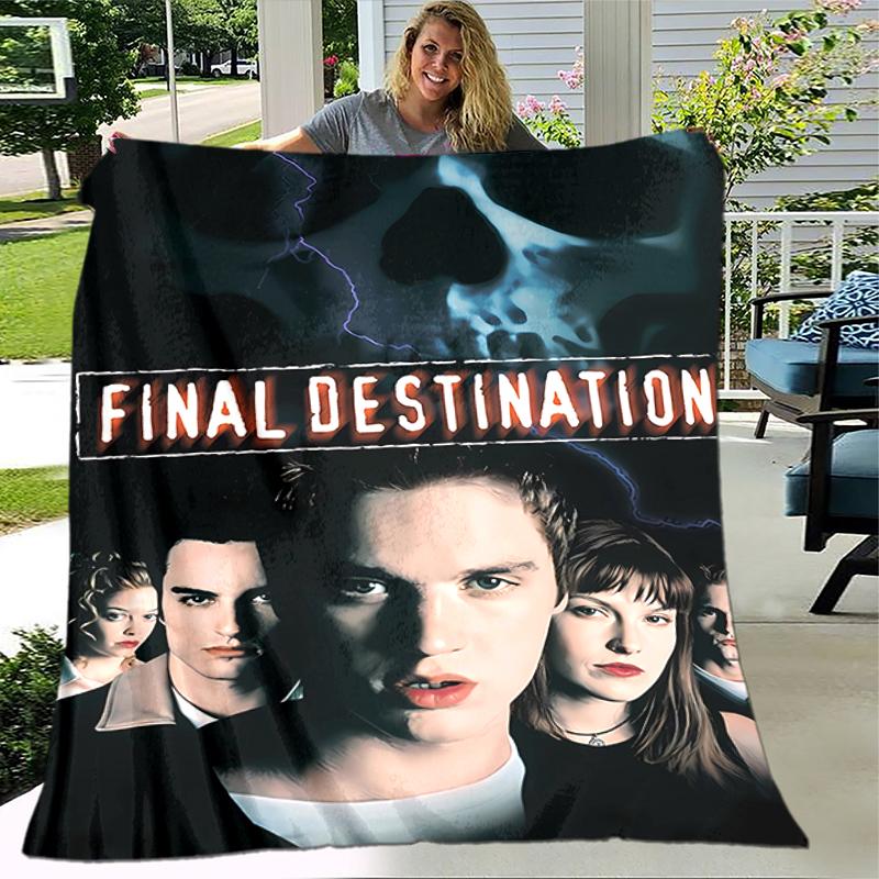 1pc Blanket Final Destination Bloodlines1 Print Design, Lightweight Blanket for Sofa, Bed- Soft &Warm, Gift for All Seasons like Christmas, Halloween