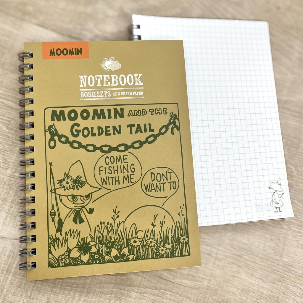Gakken Staful Moomin Ring D07578 Notebook, Outdoor, B6, Beige,