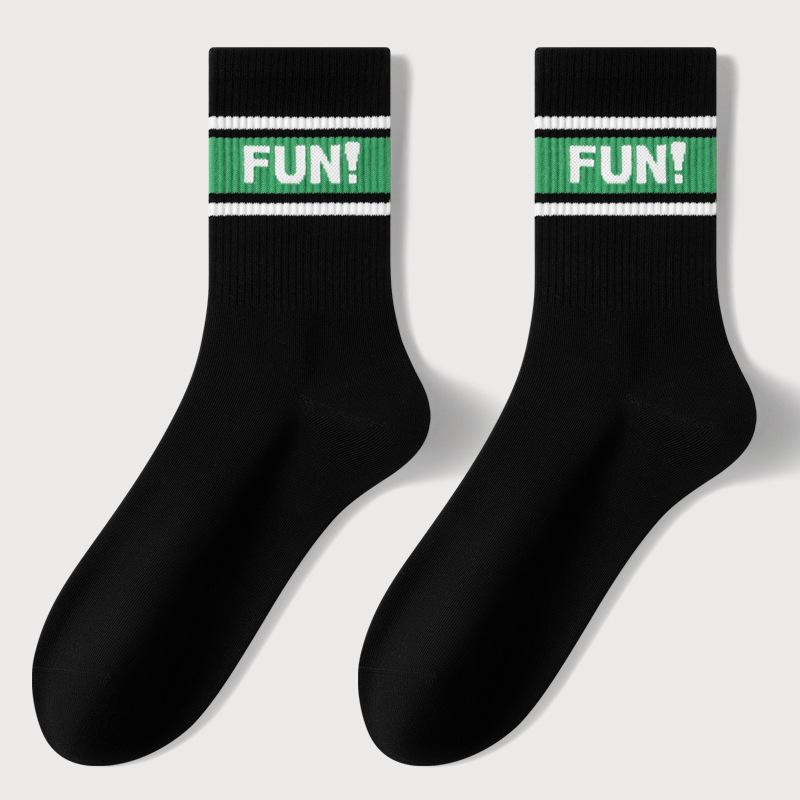 Мужские весенне-осенние носки-гольфы с рисунком персонажа и надписью